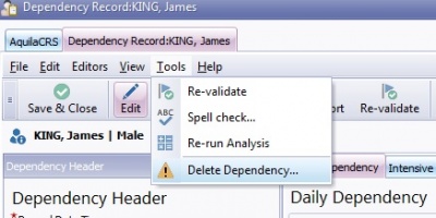 Delete Dependency Record